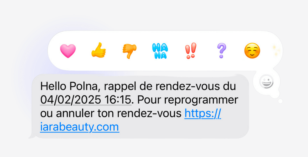 SMS de rappel automatique